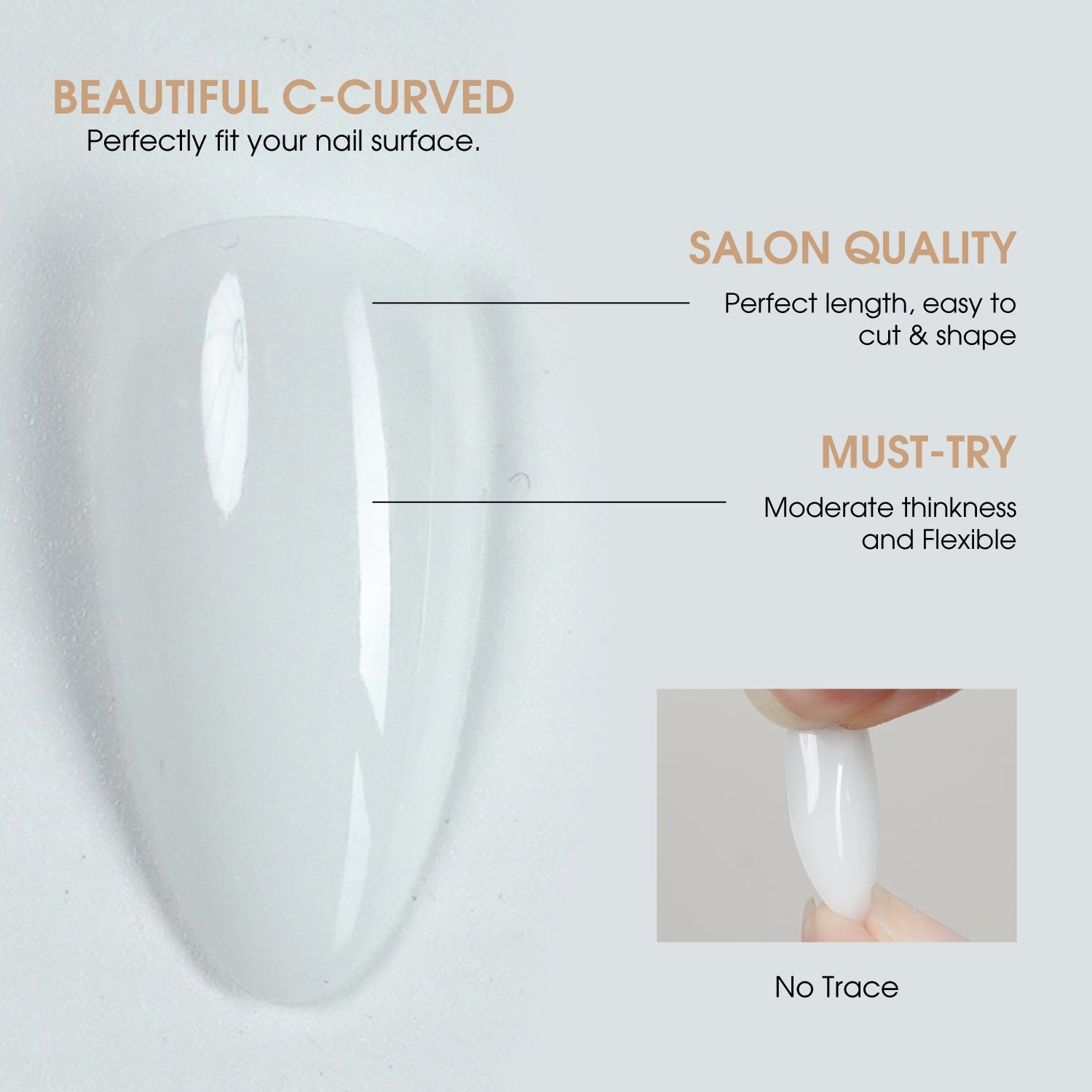 LAVIS - Soft Gel Tips - 4 Shapes Ombre - DTK Nail Supply
