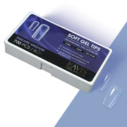 LAVIS Square Medium - 14 Sizes Clear - Soft Gel Tips - DTK Nail Supply