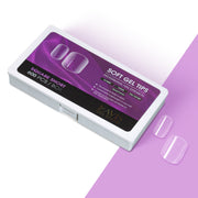 LAVIS Square Short - 12 Sizes Clear Round Corner - Soft Gel Tips - DTK Nail Supply