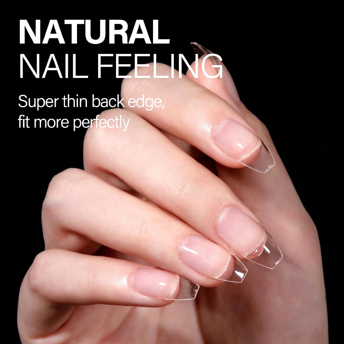 LAVIS Square Short - 12 Sizes Half Buffed - Soft Gel Tips - DTK Nail Supply