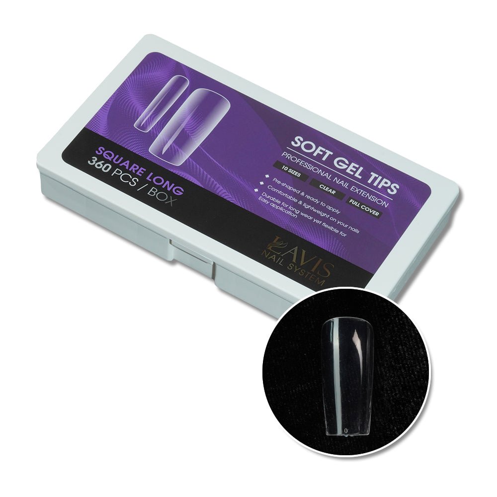 LAVIS Square - Soft Gel Tips - DTK Nail Supply