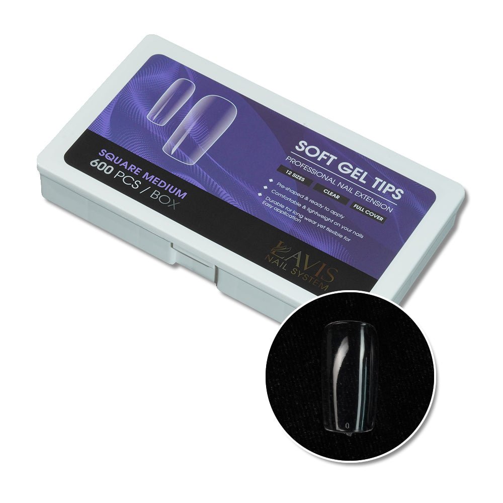 LAVIS Square - Soft Gel Tips - DTK Nail Supply