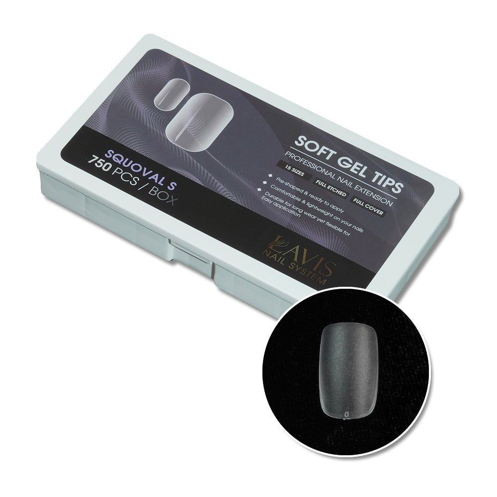 LAVIS Squoval - Soft Gel Tips - DTK Nail Supply