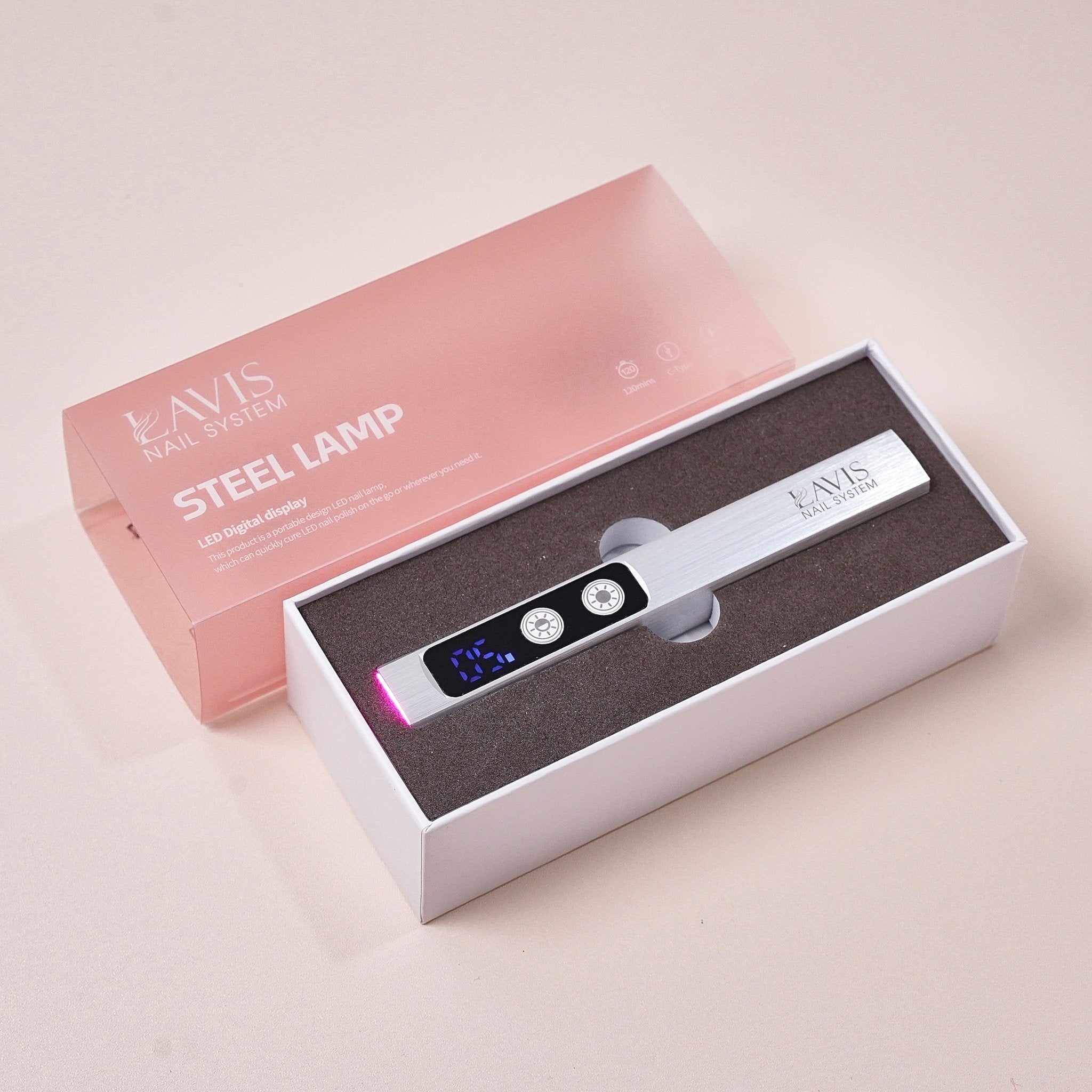 LAVIS Steel Lamp LED Digital Display - DTK Nail Supply