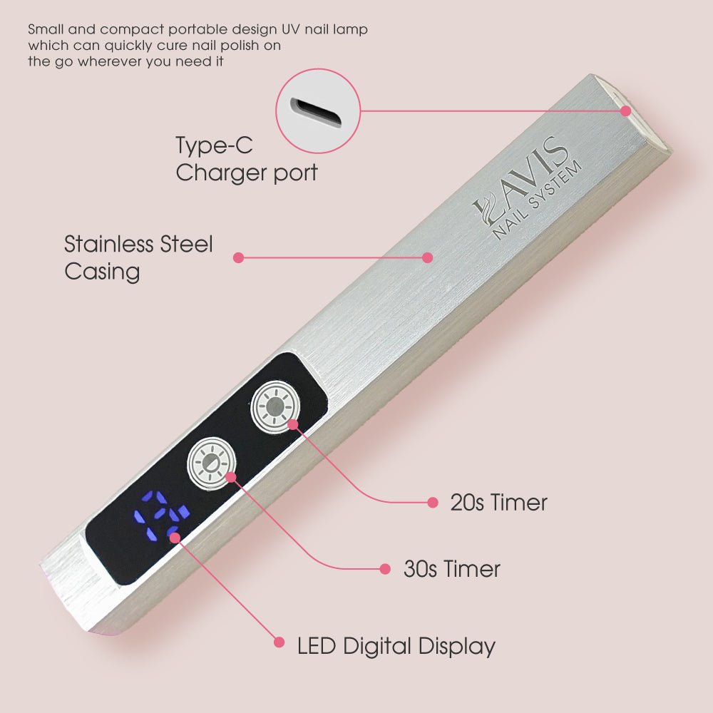 LAVIS Steel Lamp LED Digital Display - DTK Nail Supply