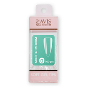 LAVIS Stiletto Medium - (100 pcs) - Soft Gel Tips Refill - DTK Nail Supply