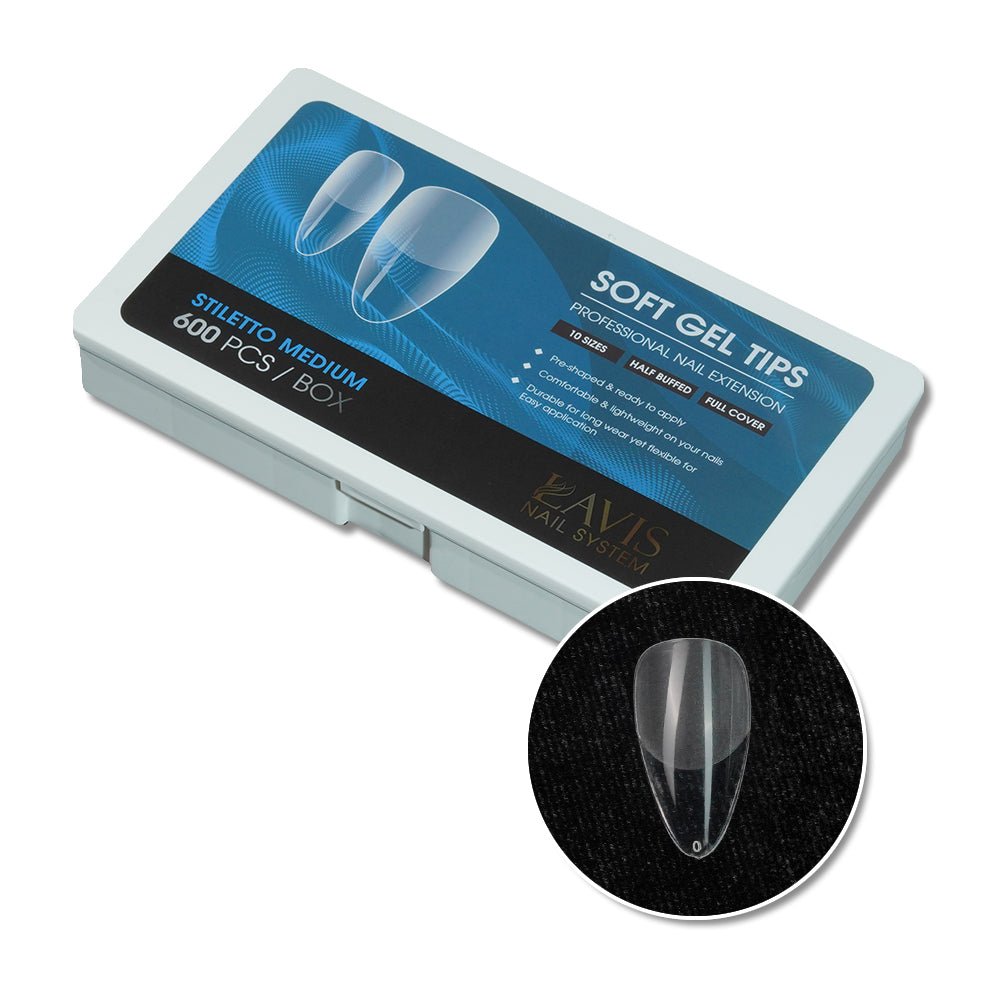 LAVIS Stiletto - Soft Gel Tips - DTK Nail Supply