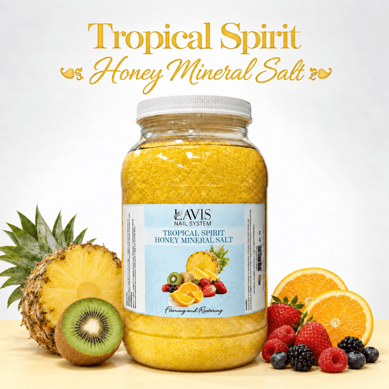 LAVIS Tropical Spirit Honey Mineral Salt — 1-Gallon Salon Soak Prep - DTK Nail Supply