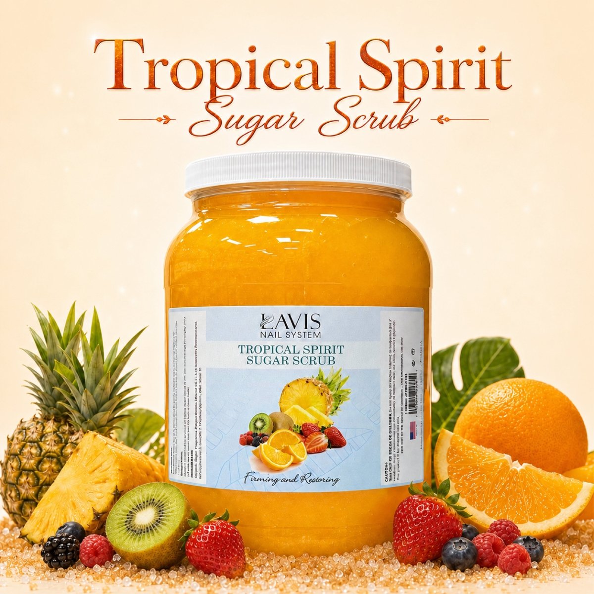 LAVIS - Tropical Spirit - Sugar Scrub for Pedicure - 1 gallon - DTK Nail Supply