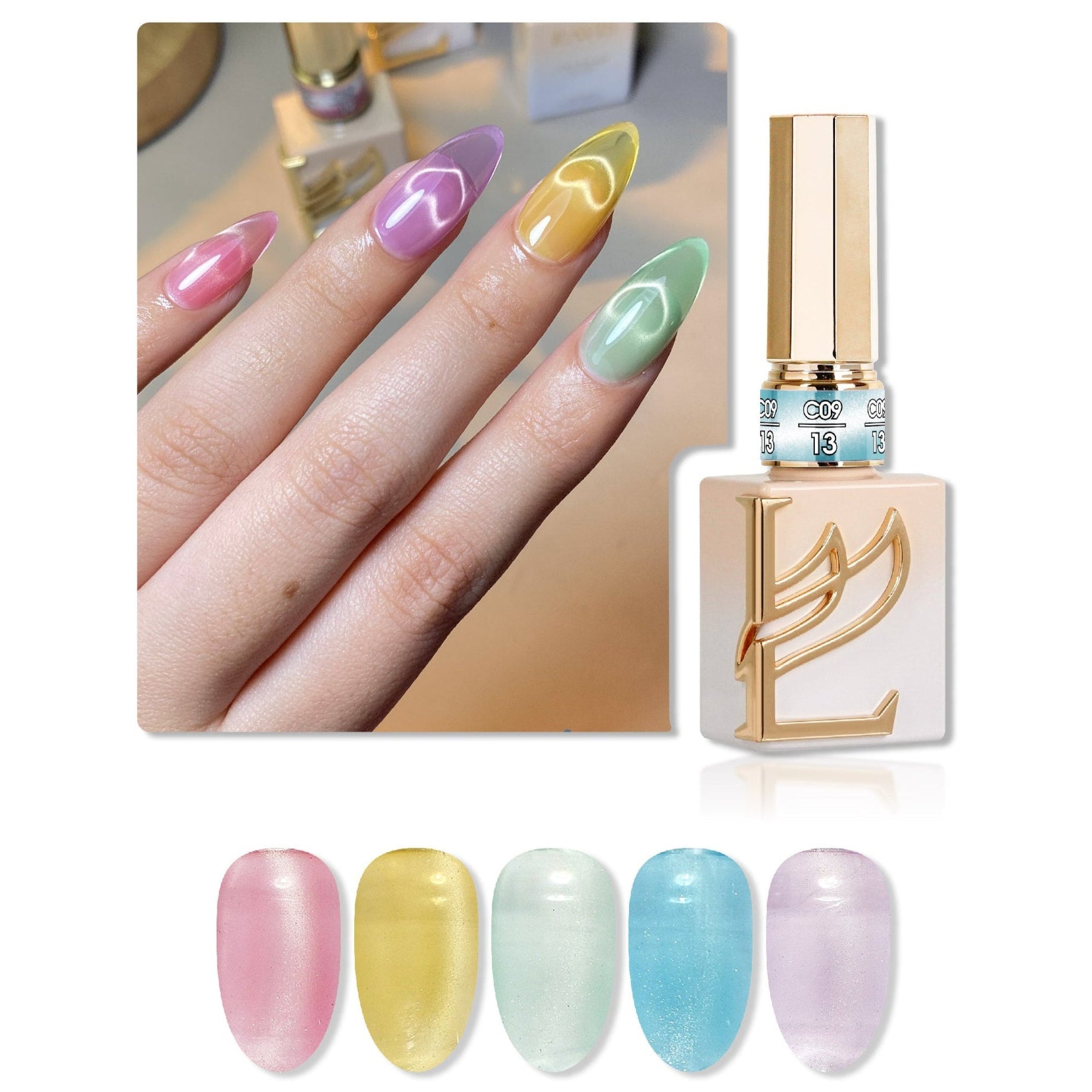 LAVIS Water Light Cat Eye Gel Polish - DTK Nail Supply