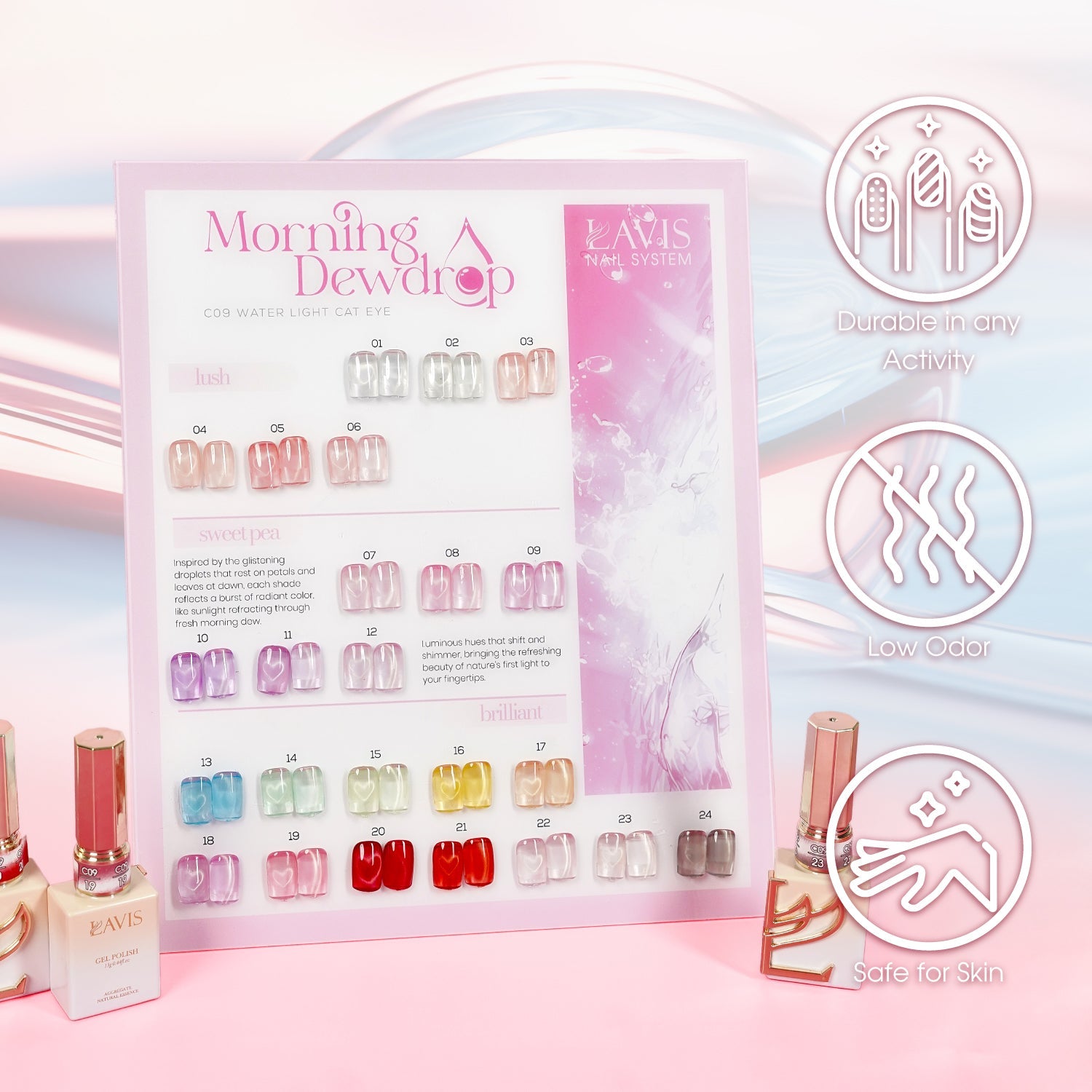 LAVIS Water Light Cat Eye Gel Polish - DTK Nail Supply