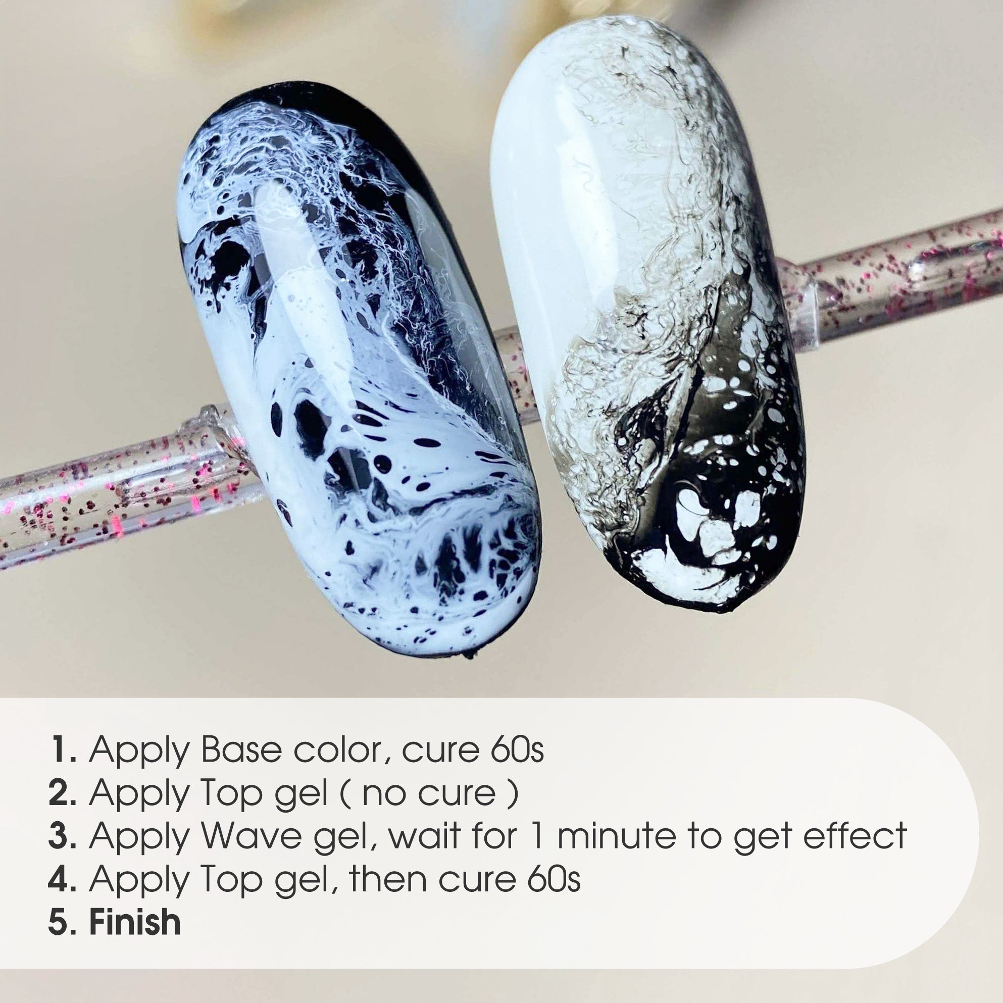 LAVIS Wave Gel Set 10 Colors - 0.5 oz - DTK Nail Supply