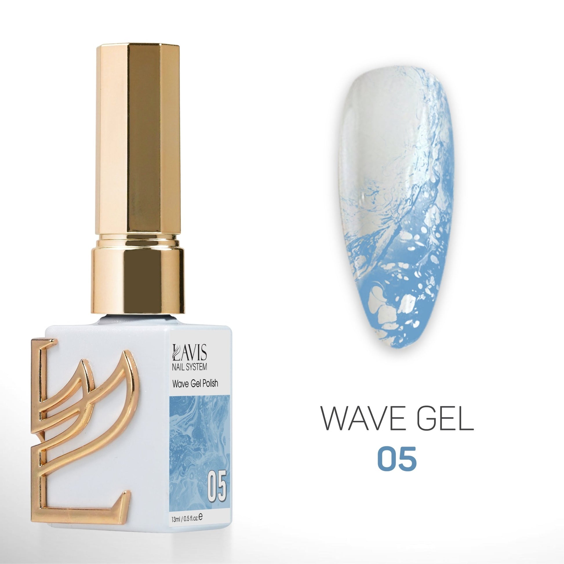 LAVIS Wave Gel Set 10 Colors - 0.5 oz - DTK Nail Supply