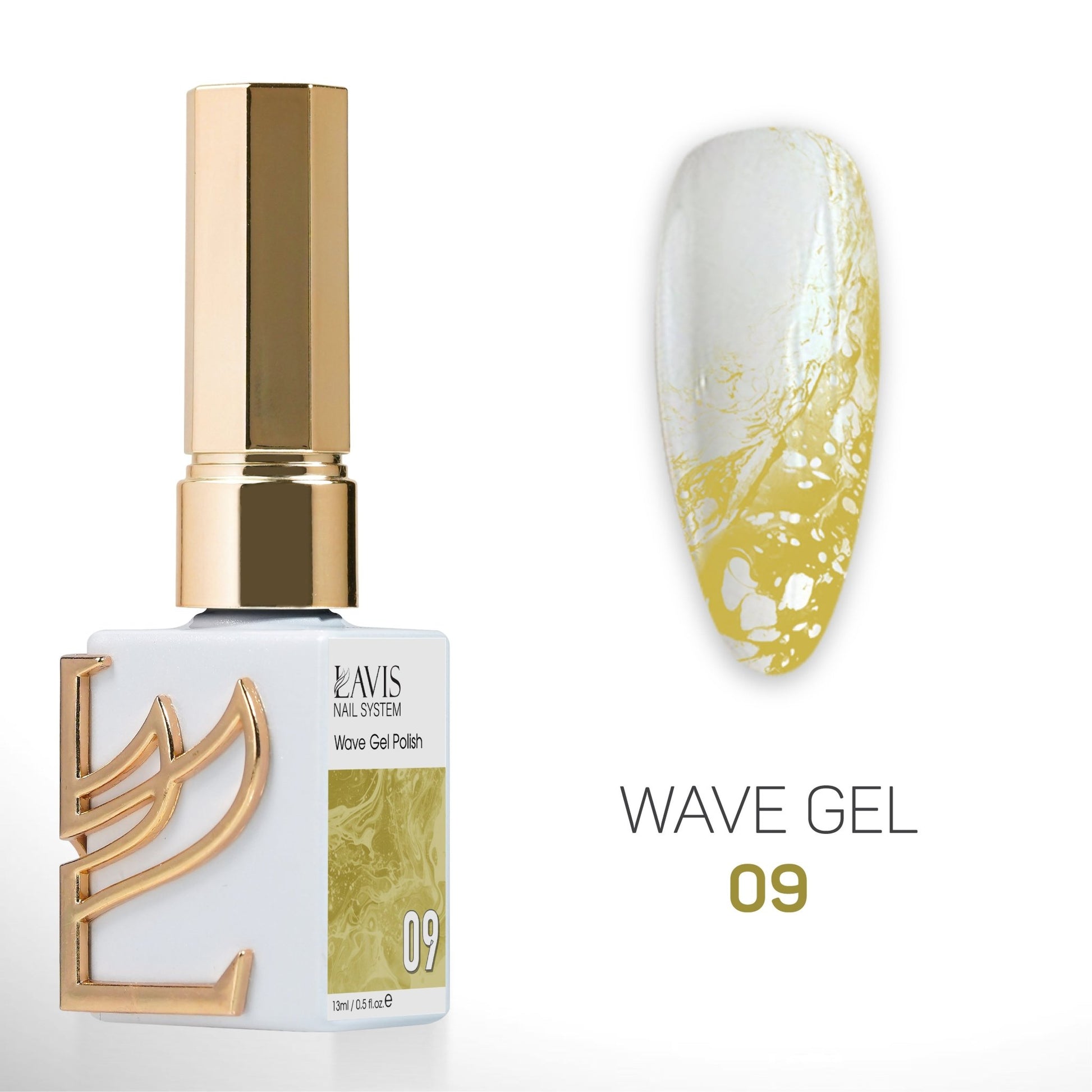 LAVIS Wave Gel Set 10 Colors - 0.5 oz - DTK Nail Supply