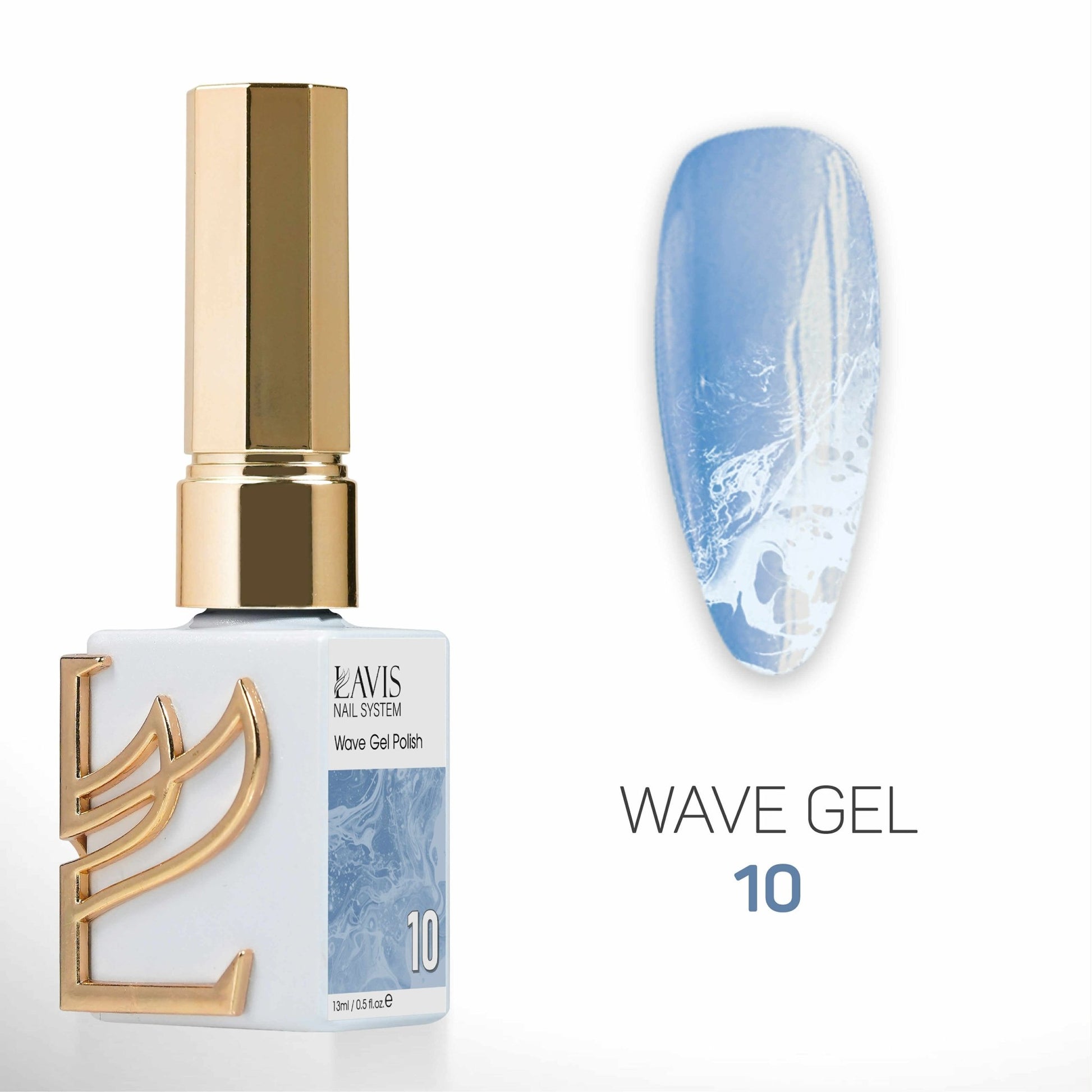 LAVIS Wave Gel Set 10 Colors - 0.5 oz - DTK Nail Supply