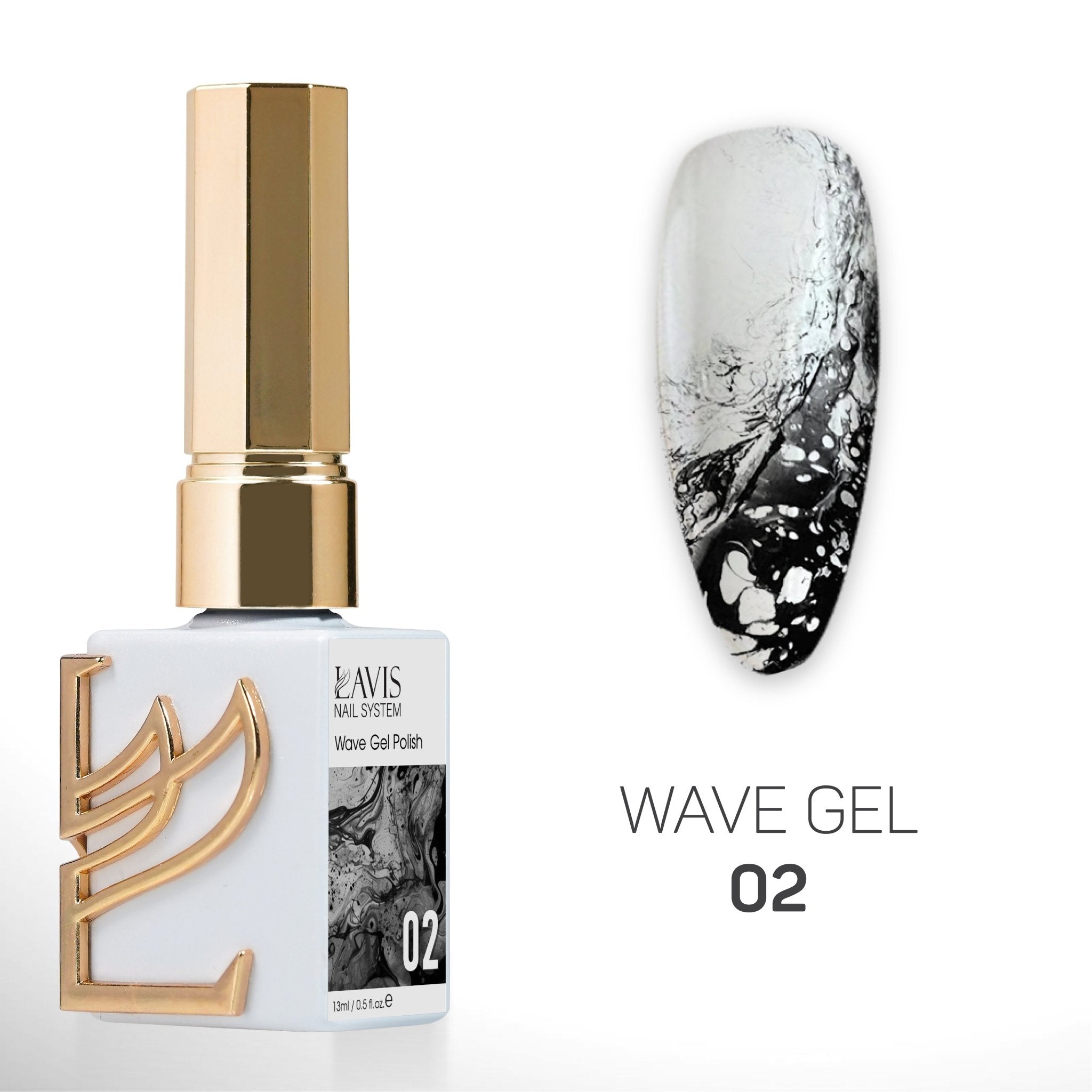 LAVIS Wave Gel Set 10 Colors - 0.5 oz - DTK Nail Supply