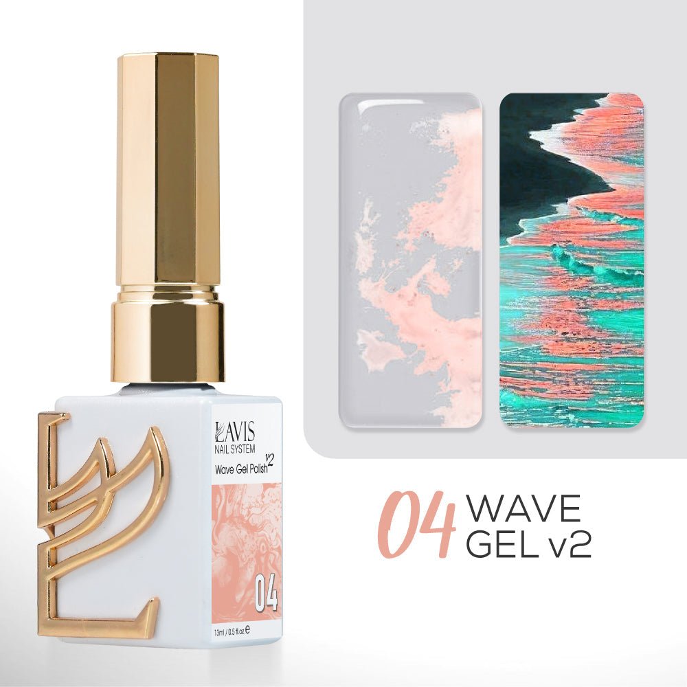 LAVIS Wave Gel (Ver 2) - Set 12 Colors - 0.5 oz - DTK Nail Supply