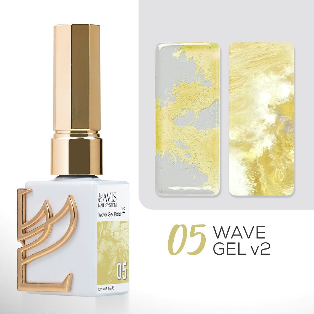 LAVIS Wave Gel (Ver 2) - Set 12 Colors - 0.5 oz - DTK Nail Supply