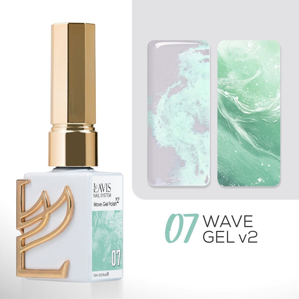 LAVIS Wave Gel (Ver 2) - Set 12 Colors - 0.5 oz - DTK Nail Supply