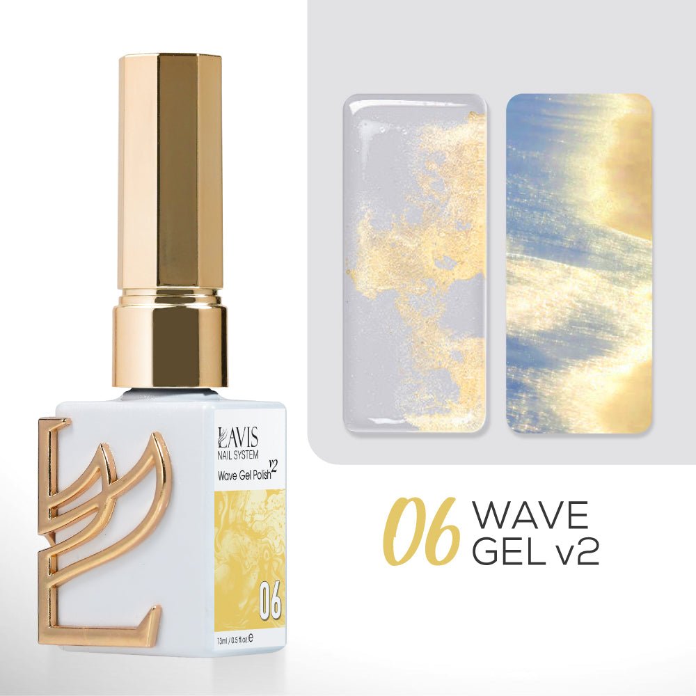 LAVIS Wave Gel (Ver 2) - Set 12 Colors - 0.5 oz - DTK Nail Supply