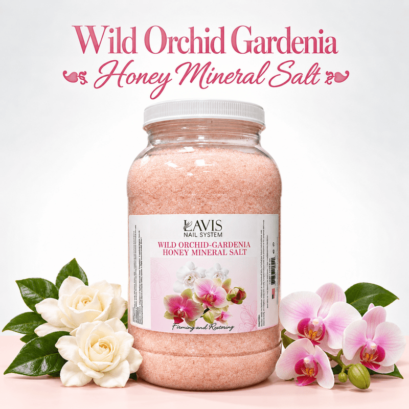 LAVIS Wild Orchid Gardenia Honey Mineral Salt — 1-Gallon Salon Soak Prep - DTK Nail Supply