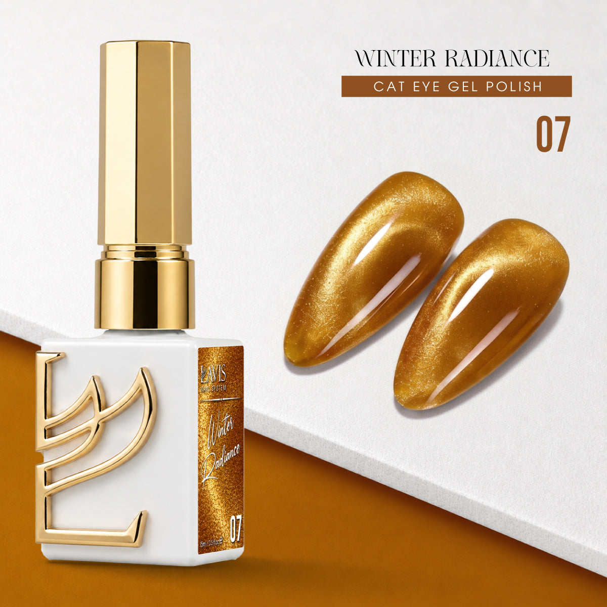 LAVIS Cat Eye - Set 12 Colors - Gel Polish 0.5 oz - Winter Radiance Collection + FREE Sample Color Chart + FREE Cat Eye Magnet - DTK Nail Supply