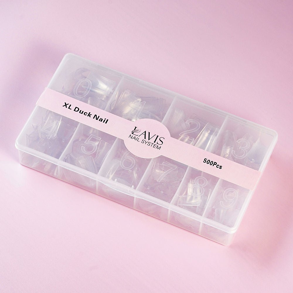 LAVIS - XL DUCK NAIL - Clear - 500 Pcs - DTK Nail Supply