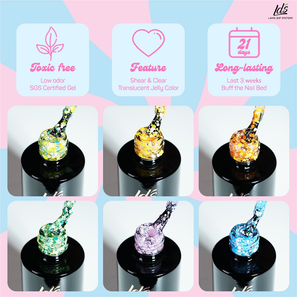 LDS 01 Aurora Shine - Gel Polish 0.5 oz - Summer Candy - DTK Nail Supply