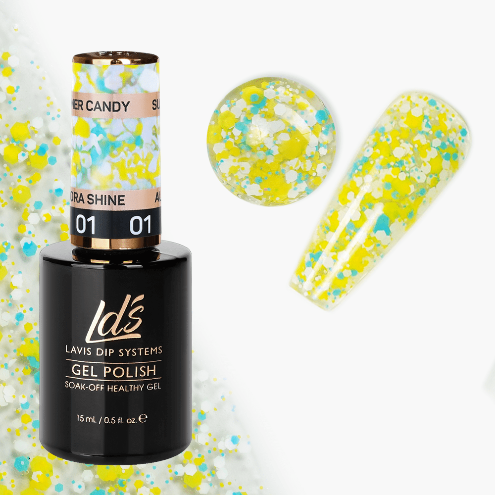 LDS 01 Aurora Shine - Gel Polish 0.5 oz - Summer Candy - DTK Nail Supply