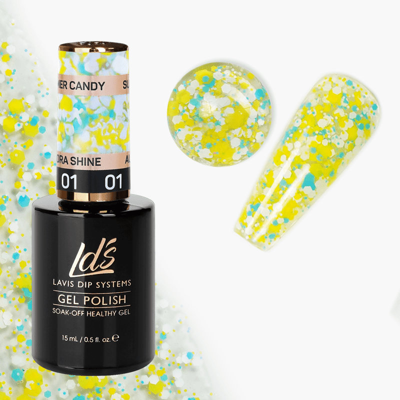 LDS 01 Aurora Shine - Gel Polish 0.5 oz - Summer Candy - DTK Nail Supply