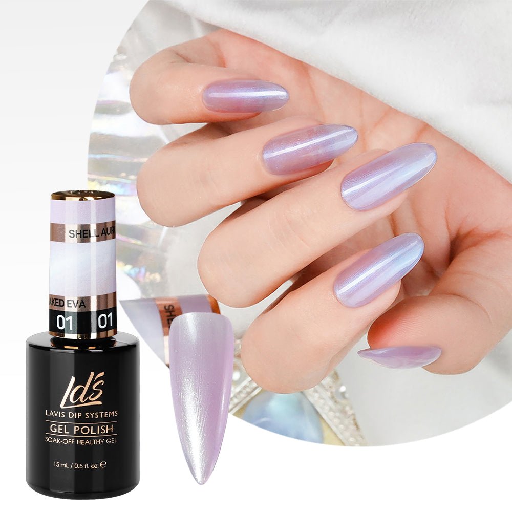 LDS 01 Naked Eva - Gel Polish 0.5 oz - Shell Aurora - DTK Nail Supply