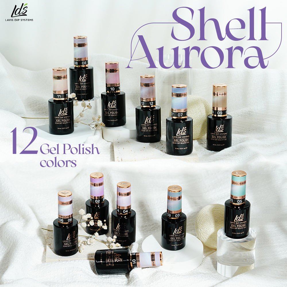 LDS 01 Naked Eva - Gel Polish 0.5 oz - Shell Aurora - DTK Nail Supply