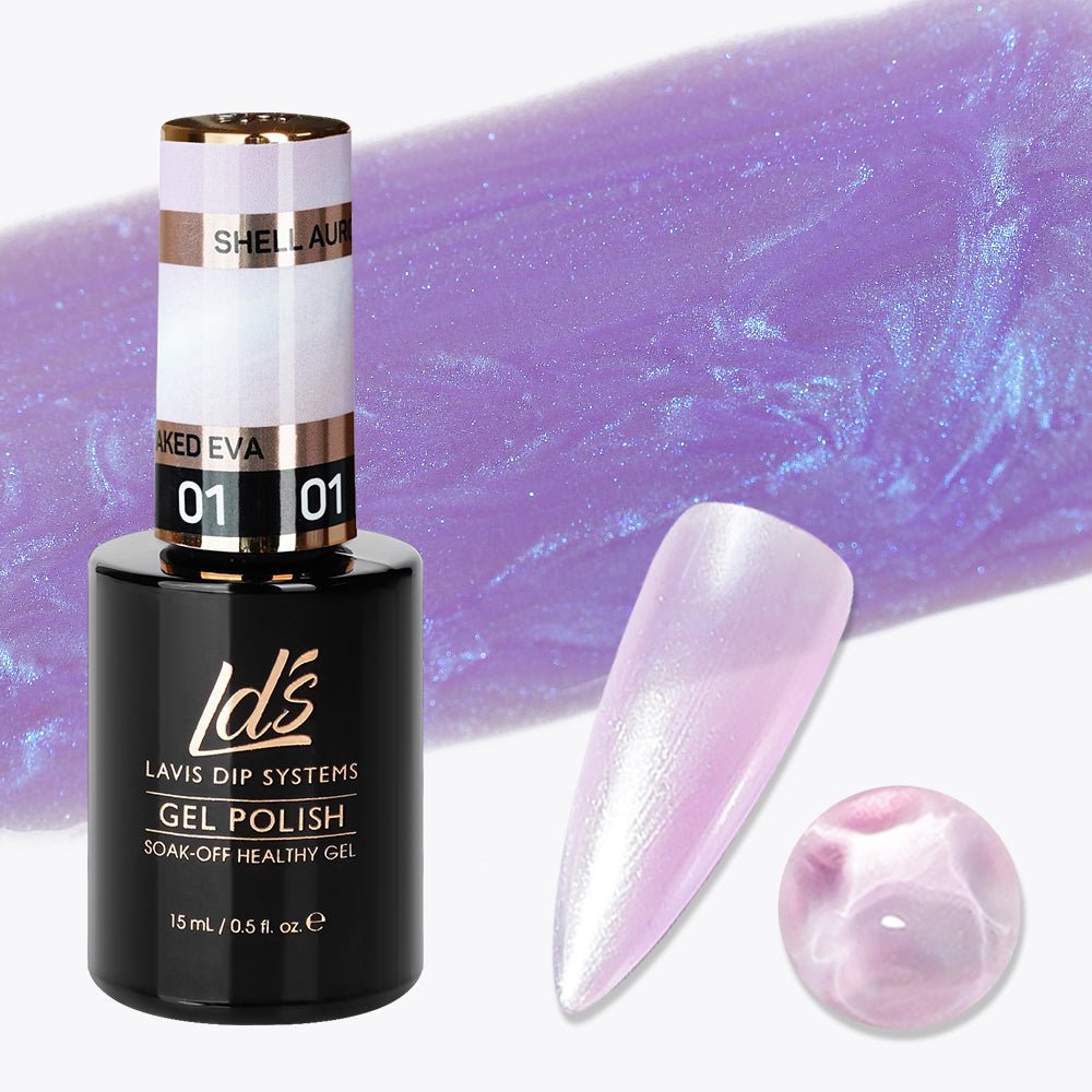 LDS 01 Naked Eva - Gel Polish 0.5 oz - Shell Aurora - DTK Nail Supply