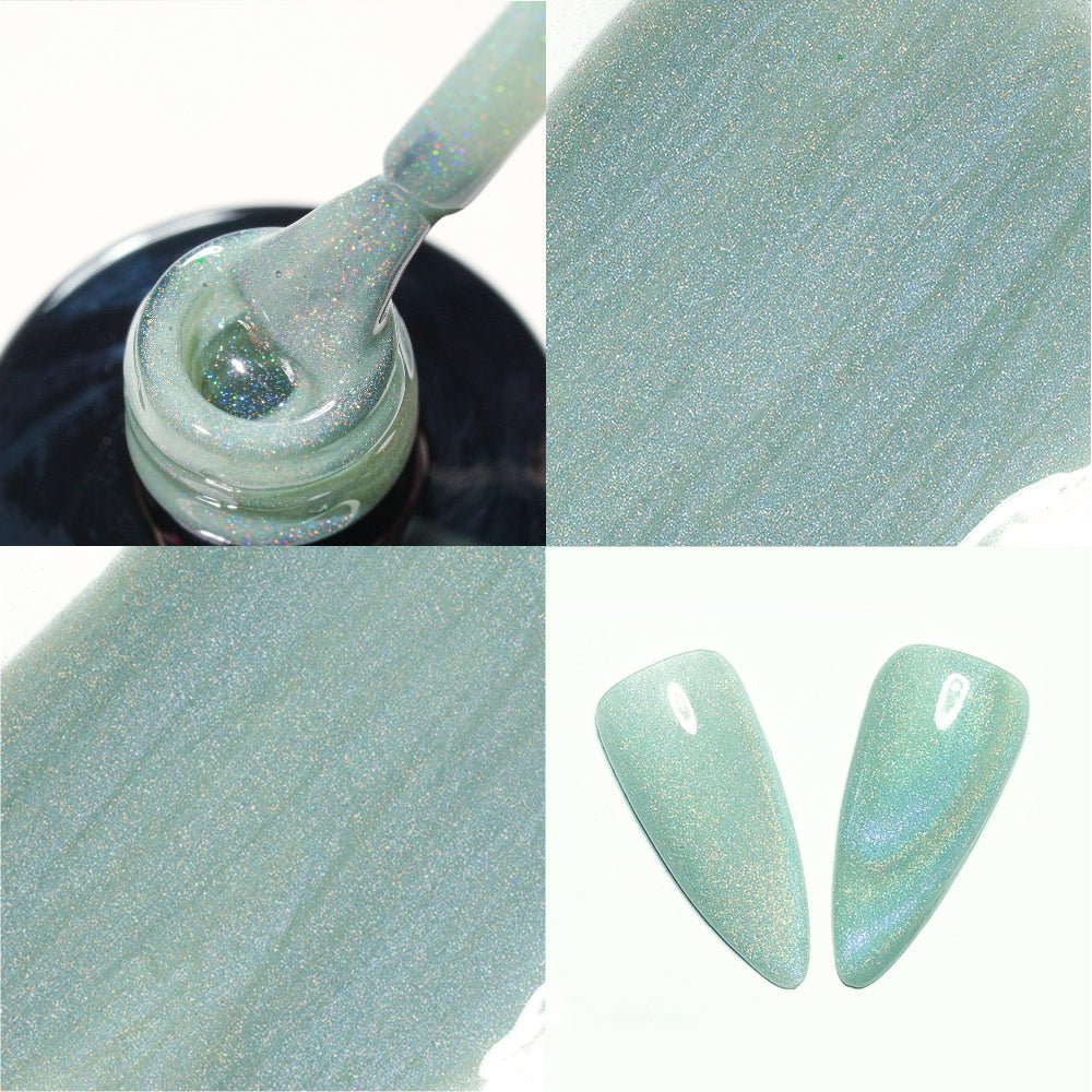 LDS 02 Aventurine - Gel Polish 0.5 oz - Laser Rainbow Cat Eye - DTK Nail Supply