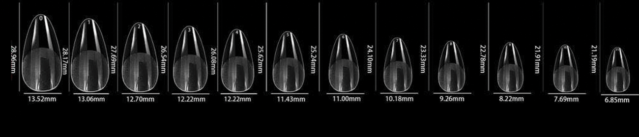 LDS - 03 Almond Medium Half Matte Nail Tips (Full Cover) (Box of 600PCS) - DTK Nail Supply