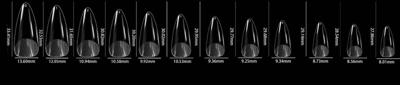 LDS - 04 Almond Long Half Matte Nail Tips (Full Cover) (Box of 600PCS) - DTK Nail Supply