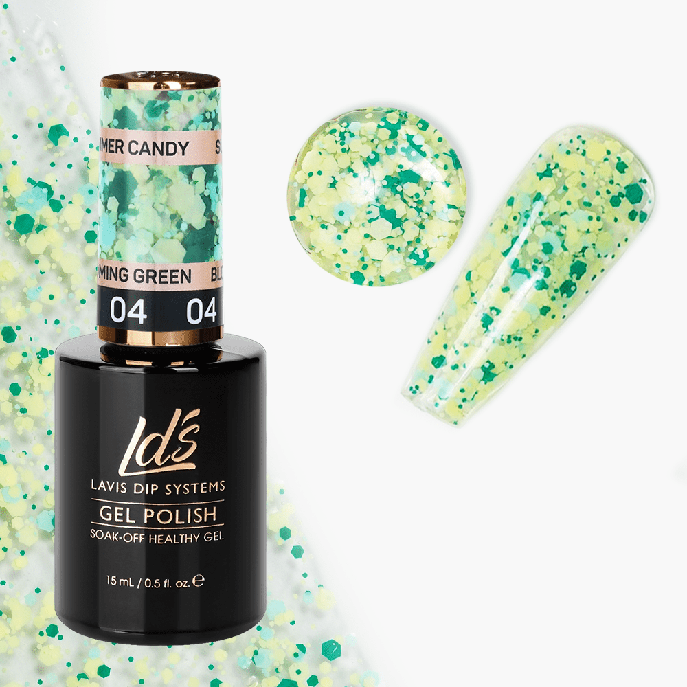 LDS 04 Blooming Green - Gel Polish 0.5 oz - Summer Candy - DTK Nail Supply