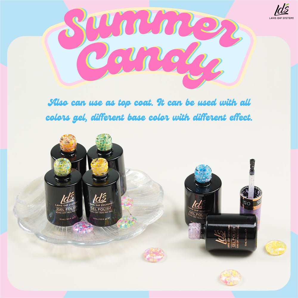 LDS 04 Blooming Green - Gel Polish 0.5 oz - Summer Candy - DTK Nail Supply