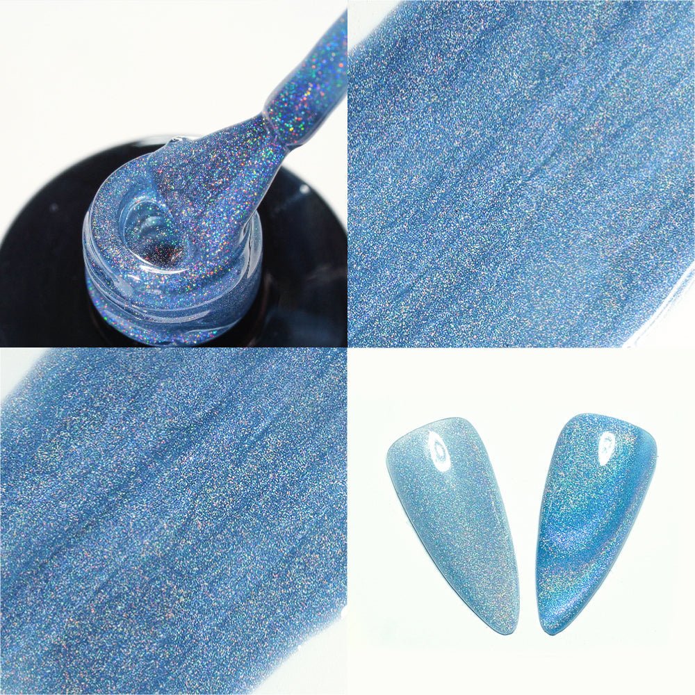 LDS 04 Larimar - Gel Polish 0.5 oz - Laser Rainbow Cat Eye - DTK Nail Supply