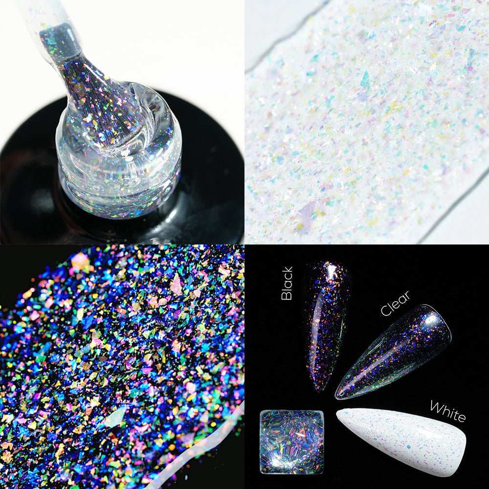 LDS 04 Peacock Blue - Gel Polish 0.5 oz - Aurora Top Coat - DTK Nail Supply