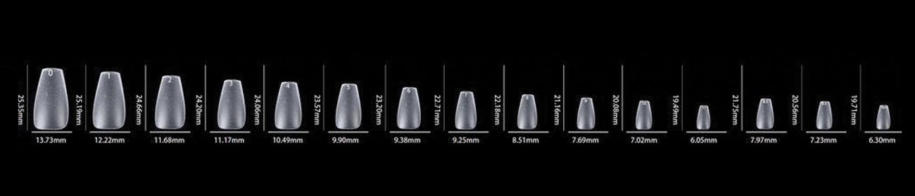 LDS - 05 Coffin XS Matte Nail Tips (Full Cover) (Box of 600PCS) - DTK Nail Supply