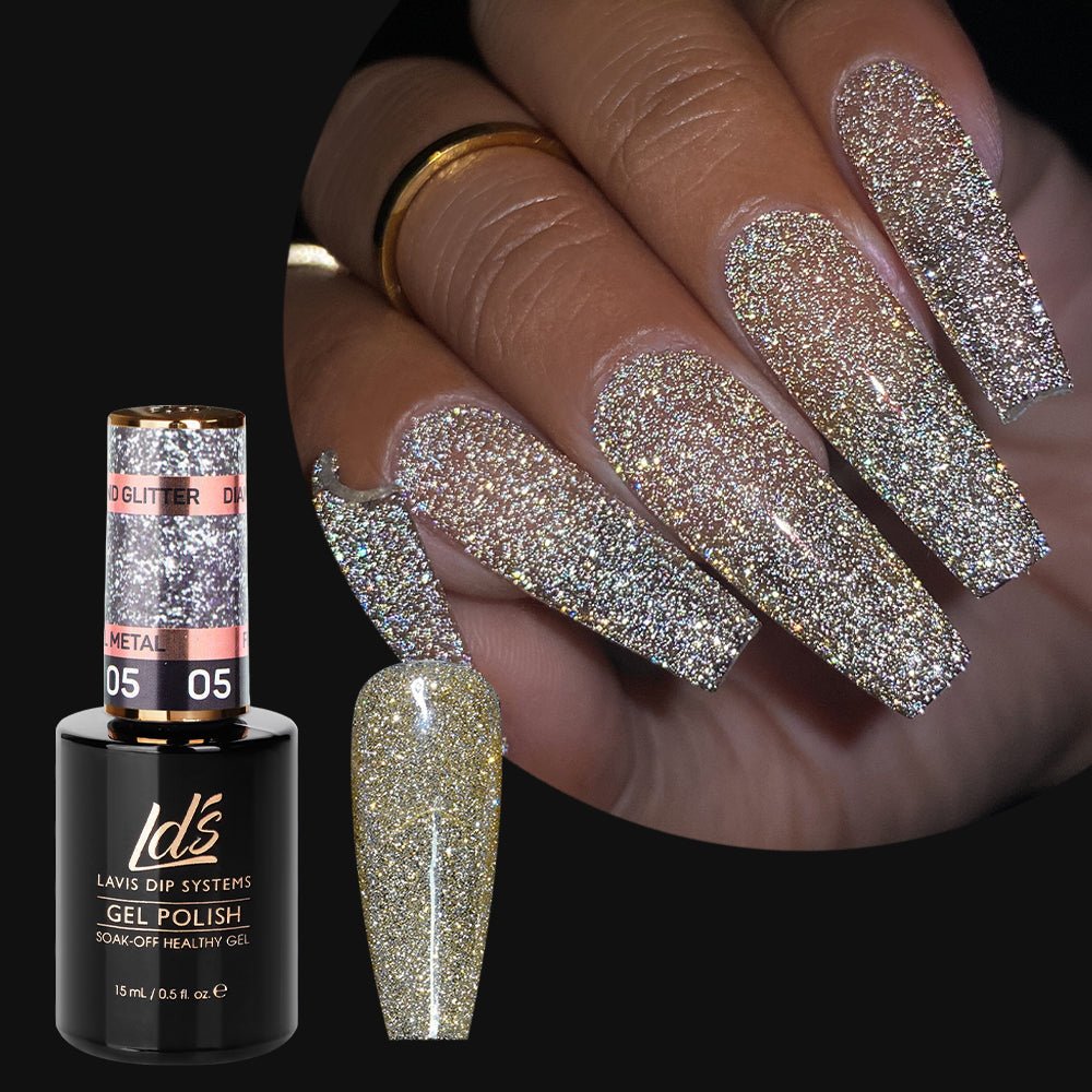LDS 05 Full Metal (ver2) - Gel Polish 0.5 oz - Diamond Reflective Glitter - DTK Nail Supply