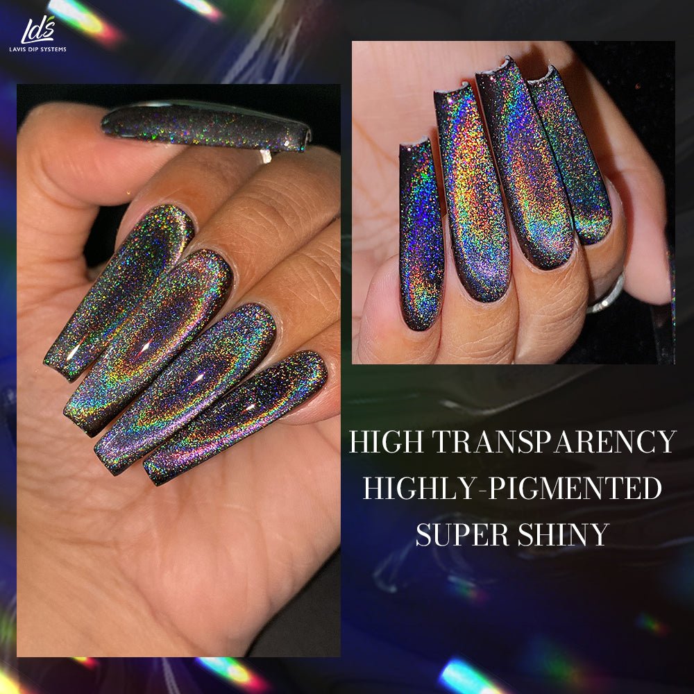 LDS 06 Go Eat Grape Cake - Gel Polish 0.5 oz - 9D Rainbow Cat Eyes - DTK Nail Supply
