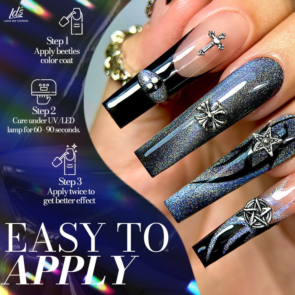 LDS 06 Go Eat Grape Cake - Gel Polish 0.5 oz - 9D Rainbow Cat Eyes - DTK Nail Supply