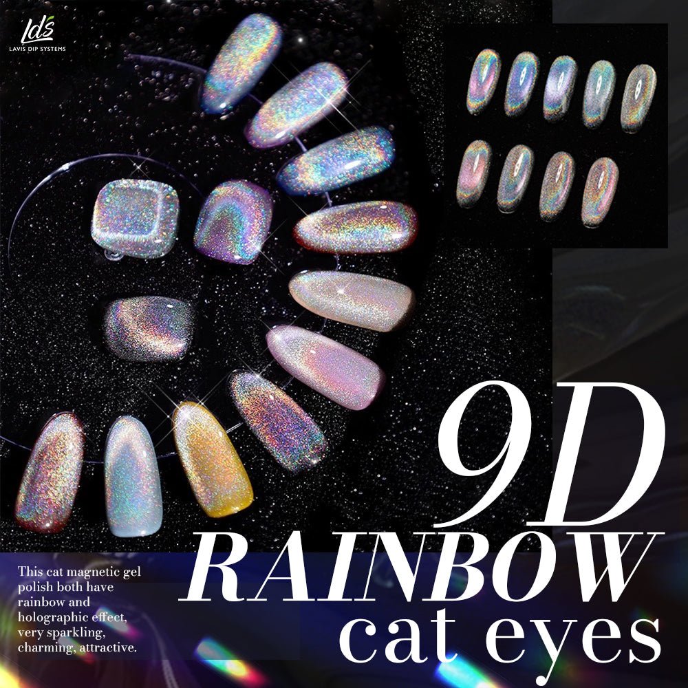 LDS 06 Go Eat Grape Cake - Gel Polish 0.5 oz - 9D Rainbow Cat Eyes - DTK Nail Supply