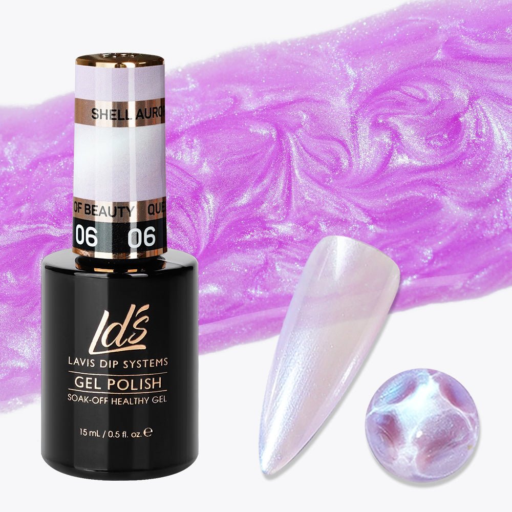 LDS 06 Queen Of Beauty - Gel Polish 0.5 oz - Shell Aurora - DTK Nail Supply