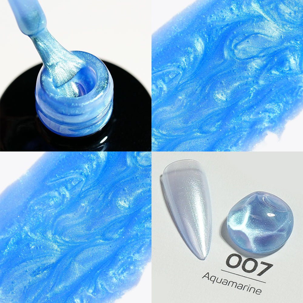 LDS 07 Aquamarine - Gel Polish 0.5 oz - Shell Aurora - DTK Nail Supply