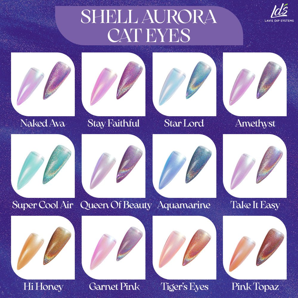 LDS 07 Aquamarine - Gel Polish 0.5 oz - Shell Aurora - DTK Nail Supply