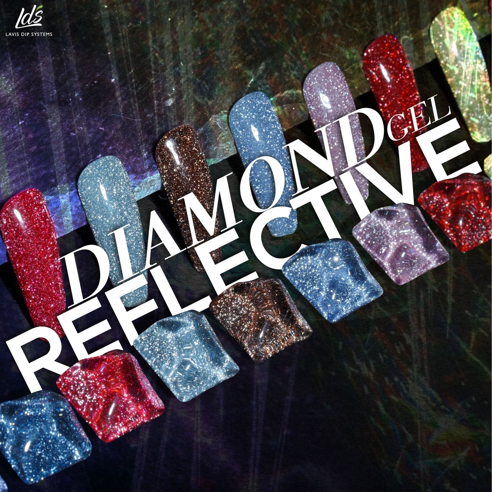 LDS 07 Blood Orange (ver2) - Gel Polish 0.5 oz - Diamond Reflective Glitter - DTK Nail Supply