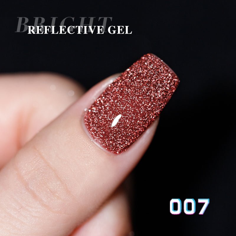 LDS 07 Blood Orange (ver2) - Gel Polish 0.5 oz - Diamond Reflective Glitter - DTK Nail Supply